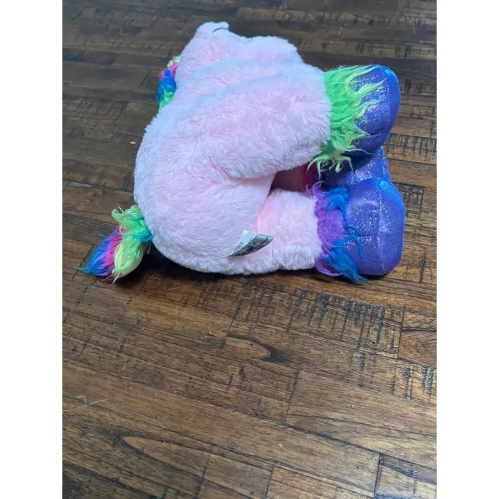 VTG The Bear Factory Pink Rainbow Unicorn Plush 12” Retired Stuffed Animal 2001